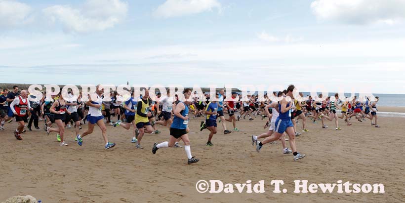 Start of the Pier to Pier Race, South Shields to Roker, Sunderland.